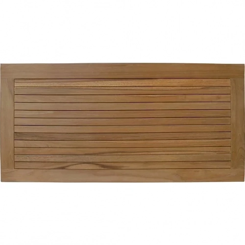 Spa Outdoor 39" x 20" Shower Mat in Honey Golden Brown Teak