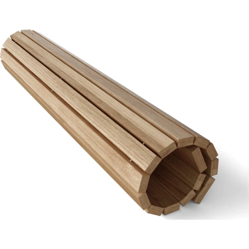 Spa Outdoor 20" Square Roll-It-and-Go Shower Mat in Honey Golden Brown Teak