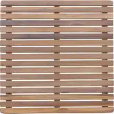 Spa Outdoor Shower 24" Square Mat in Honey Golden Brown Teak