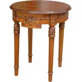 Regency Flower Side Table in Antique Brown Mahogany Wood