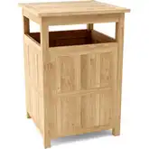 Cobana Outdoor Large Trash Bin in Honey Golden Brown Teak