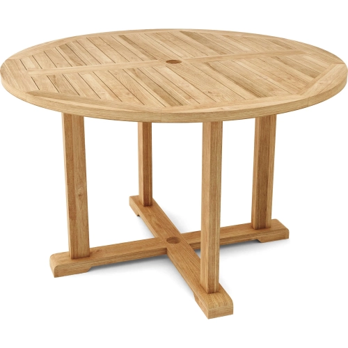 Tosca Outdoor 47" Round Table in Honey Golden Brown Teak