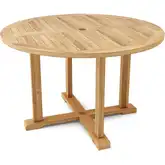 Tosca Outdoor 47" Round Table in Honey Golden Brown Teak