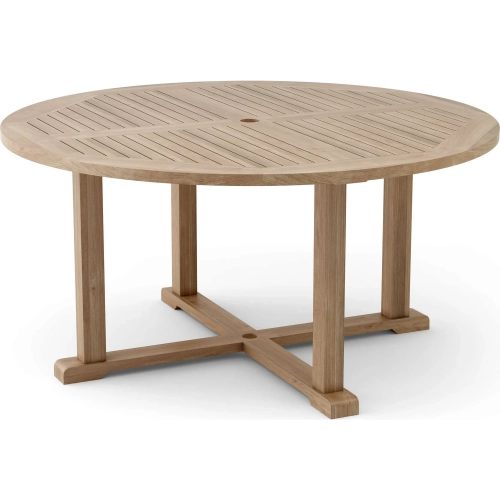 Tosca Outdoor 59" Round Table in Honey Golden Brown Teak