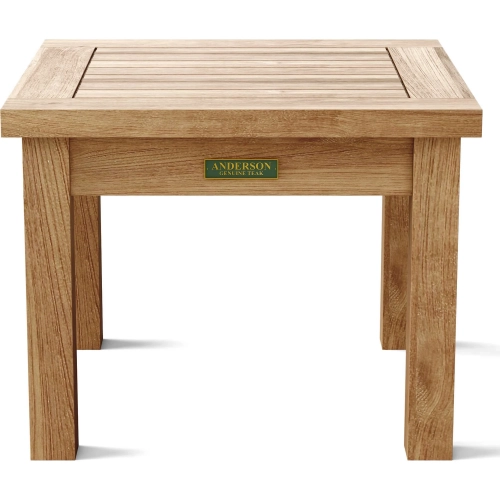 Bahama Outdoor 20" Square Side Table in Honey Golden Brown Teak