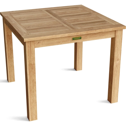 Bahama Outdoor 35" Square Dining Table in Honey Golden Brown Teak