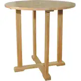 Bahama Outdoor 39" Round Bar Height Dining Table in Honey Teak