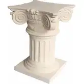 Florence Outdoor Pedestal in Antique Beige Cast Limestone