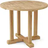 Montage Outdoor 35" Round Bistro Table in Honey Golden Brown Teak