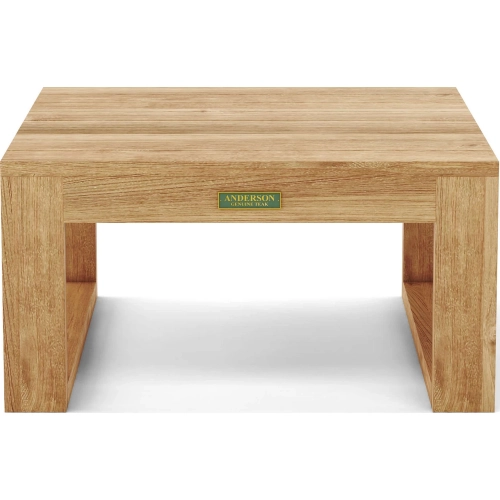 Circular Outdoor Straight Side Table in Honey Golden Brown Teak