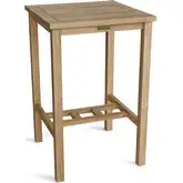 Avalon Outdoor 27" Square Bar Table in Honey Golden Brown Teak