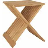 Marilla Outdoor 16" Side Folding Table in Honey Golden Brown Teak