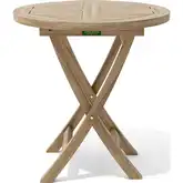Bahama Outdoor 27" Round Folding Bistro Dining Table in Honey Teak