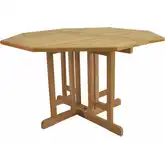Butterfly 47" Octagonal Folding Table in Honey Golden Brown Teak