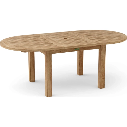 Bahama Outdoor 79" Oval Extension Dining Table in Honey Teak