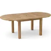 Bahama Outdoor 79" Oval Extension Dining Table in Honey Teak