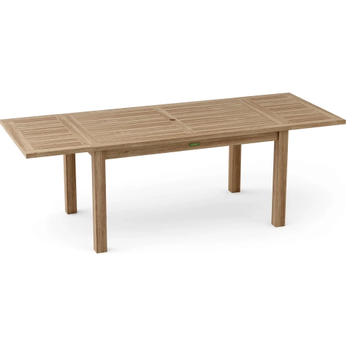 Bahama Outdoor 95" Double Extension Dining Table in Honey Teak