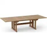 Sahara Outdoor 106" Double Extension Table in Honey Golden Brown Teak