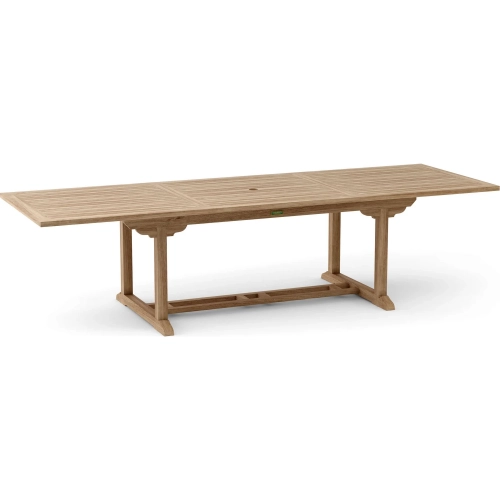 Bahama Outdoor 118" Extension Dining Table in Honey Golden Brown Teak