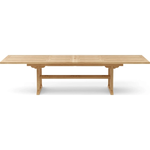 Sahara Outdoor 126" Double Extension Table in Honey Golden Brown Teak