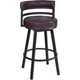 Titana 26" Counter Stool in Brown Leatherette & Auburn Bay Metal