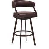 Dione 30" Bar Stool in Auburn Bay & Brown Leatherette