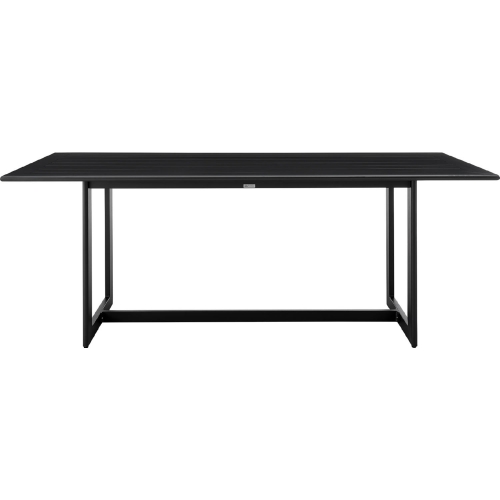 Grand Outdoor 79" Dining Table in Black Aluminum
