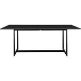 Grand Outdoor 79" Dining Table in Black Aluminum