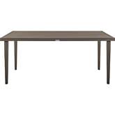 Silvana Outdoor 71" Dining Table in Gray Aluminum
