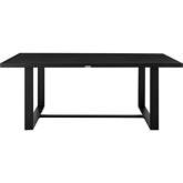 Felicia Outdoor 79" Dining Table in Black Aluminum