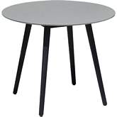 Sydney Outdoor 36" Round Dining Table in Black Eucalyptus & Grey Stone