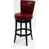 Boston 26" Swivel Counter Stool in Red Leather