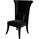 Mad Hatter Chair in Rich Black Velvet