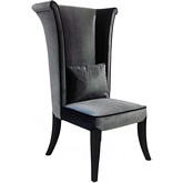 Mad Hatter Chair in Rich Grey Velvet