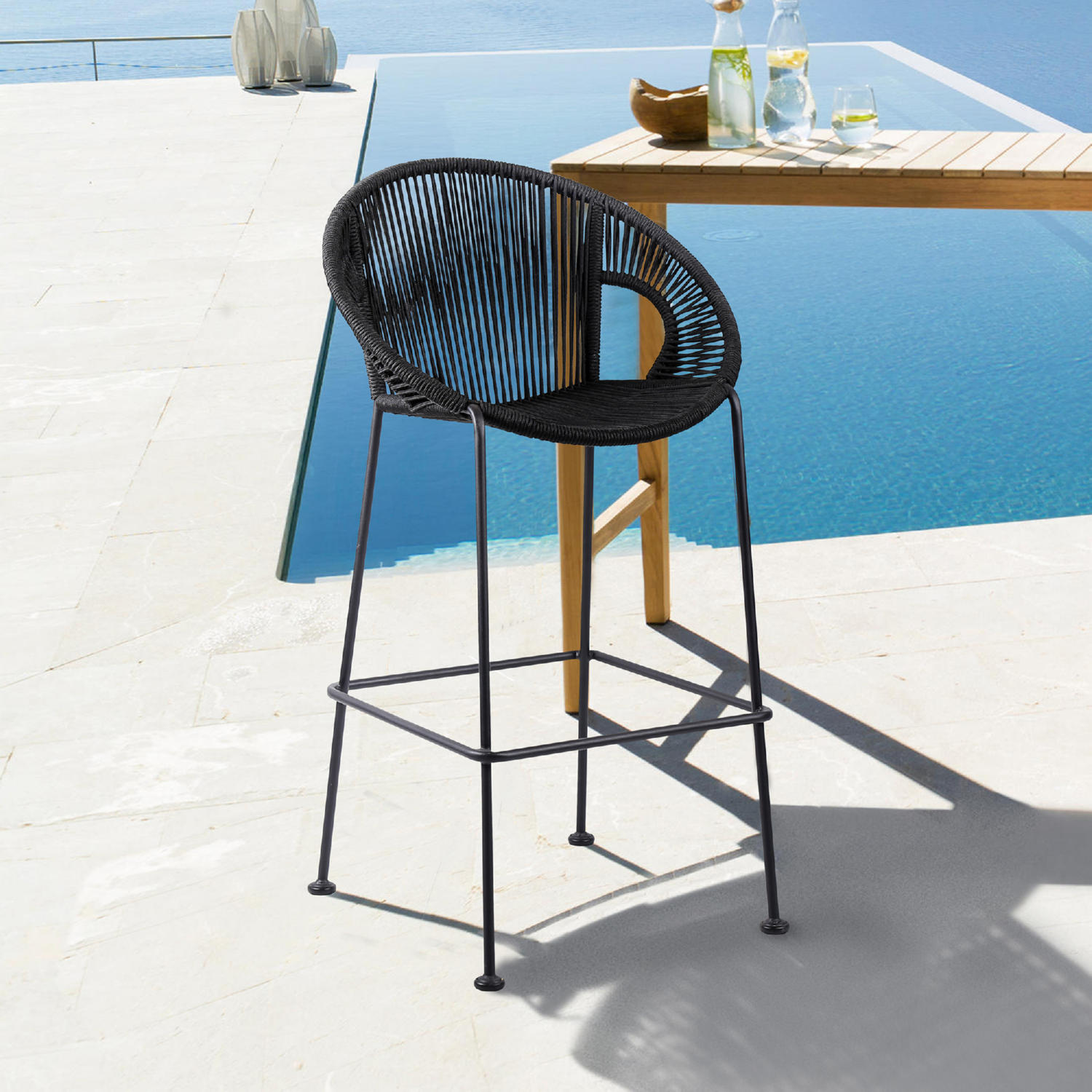 Armen Living Acapulco Counter Stool - Thumbnail 5