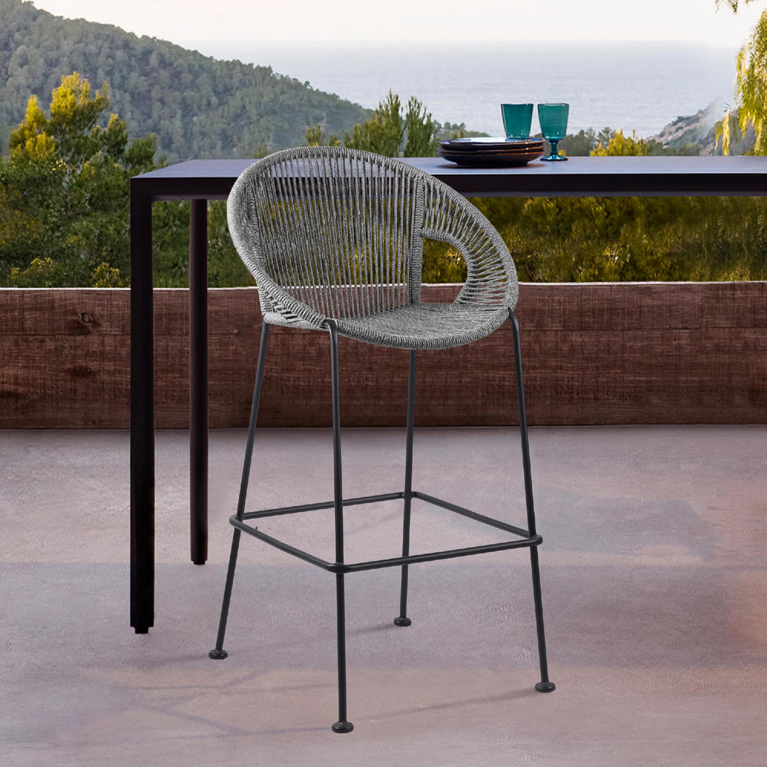Armen Living Acapulco Bar Stool - Thumbnail 4