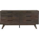 Astoria 6 Drawer Dresser in Oak