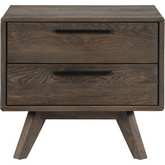 Astoria 2 Drawer Nightstand in Oak