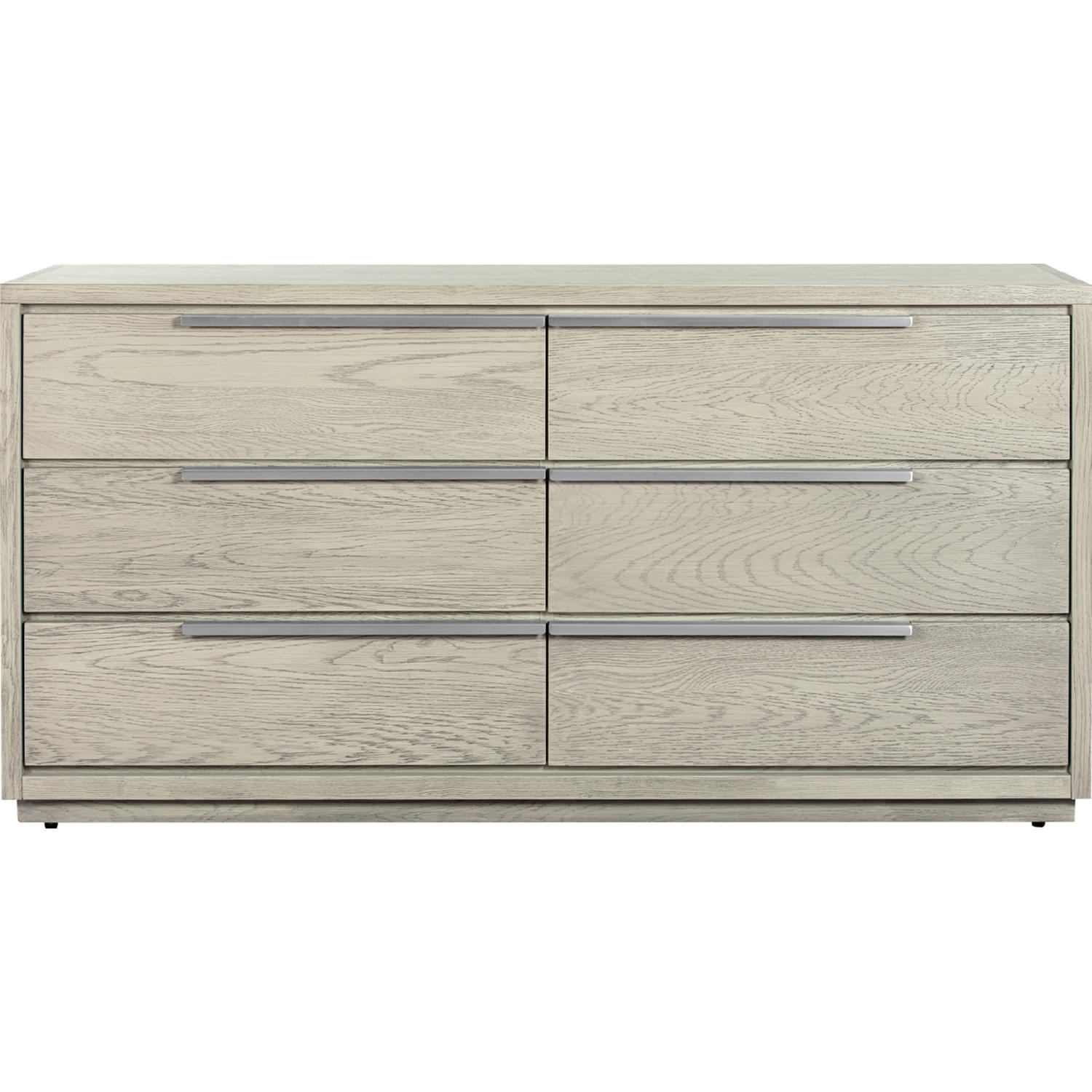 oak grey dresser Soma 59 Inch Rustic 7 Drawer Wide Dresser, Metal Bar Handles, Oak Gray main image 0
