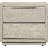 Abbey 2 Drawer Nightstand in Grey Oak Wood