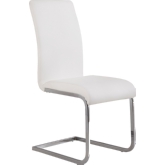 Armen Living Panca Amanda – Bianco Con Finitura Cromata, 121,9 Cm, Design Moderno Per Sala Da Pranzo