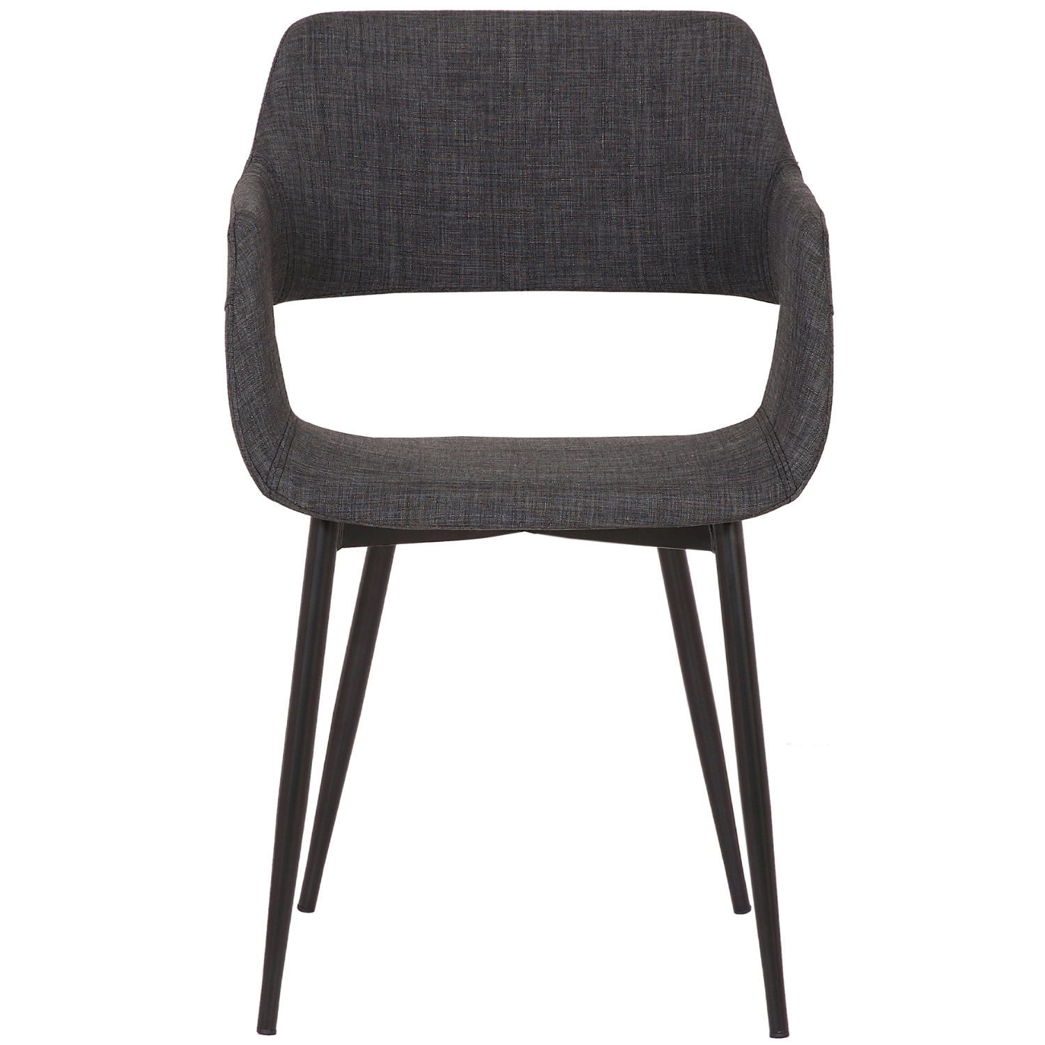 Armen Living Ariana Mid-Century Open Back Dining Accent Chair