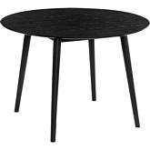 Arcadia 42" Round Dining Table in Black Wood