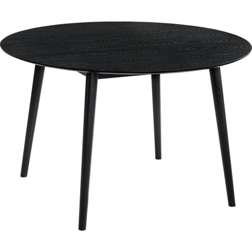 Arcadia 48" Round Dining Table in Black Wood