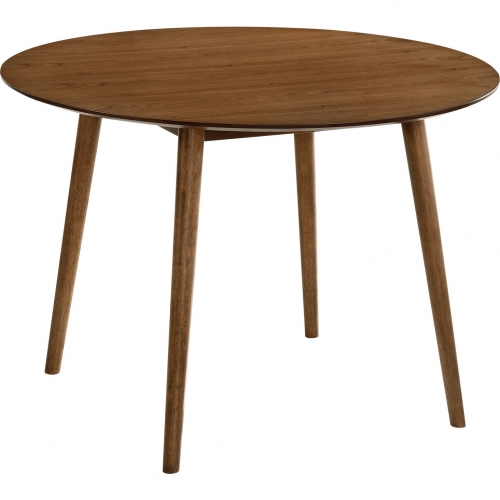 Arcadia 42" Round Dining Table in Walnut Wood