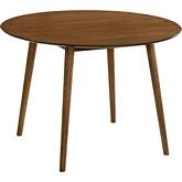 Arcadia 42" Round Dining Table in Walnut Wood