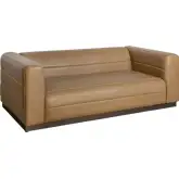 Brea 90.5" Sofa in Bistre Brown Leatherette