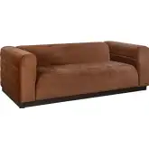 Brea 90.5" Sofa in Logan Brown Fabric