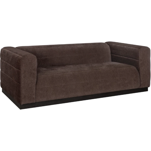 Brea 90.5" Sofa in Mocha Bean Brown Fabric