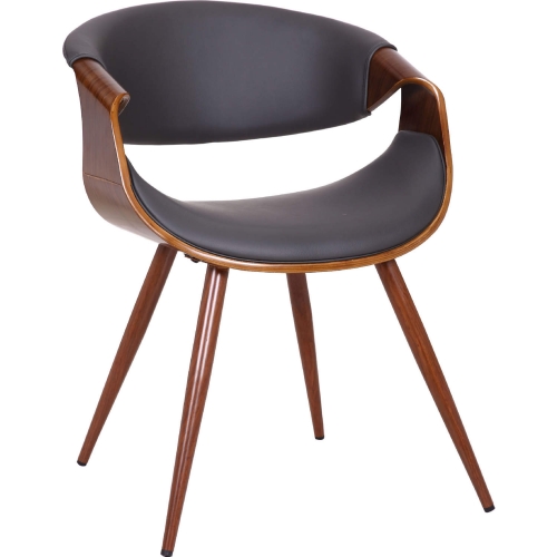 Butterfly Dining Chair in Walnut Finish & Gray Fabric